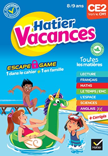 Cahier de vacances 2023 du CE2 vers le CM1 8/9 ans: pour réviser son année dans toutes les matières