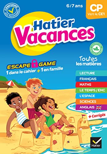 Cahier de vacances 2023 du CP vers le CE1 6/7 ans