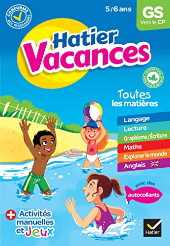 Cahier de vacances 2023 de la GS vers le CP 5/6 ans